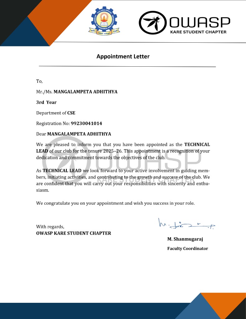 Appointment